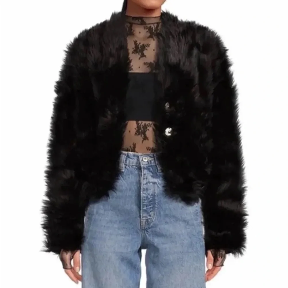 Free People All Night Faux Fur Jacket